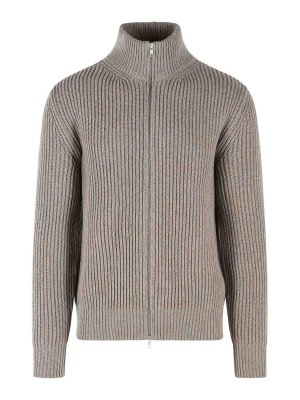 MM6 MAISON MARGIELA: cardigans - Beige wool blend cardigan