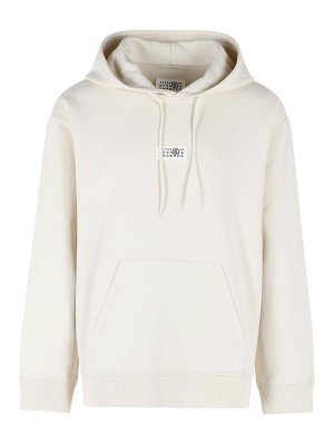 MM6 MAISON MARGIELA: Sweatshirts & Sweaters - Cream cotton sweatshirt
