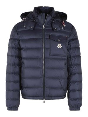 MONCLER: padded jackets - verith' blue polyamide down jacket