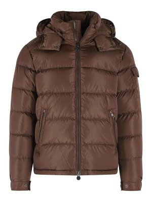 MONCLER: padded jackets - Matt 'maya' brown polyamide down jacket