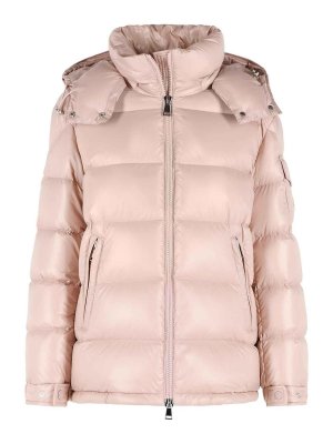 MONCLER: padded jackets - maire' pink polyamide down jacket