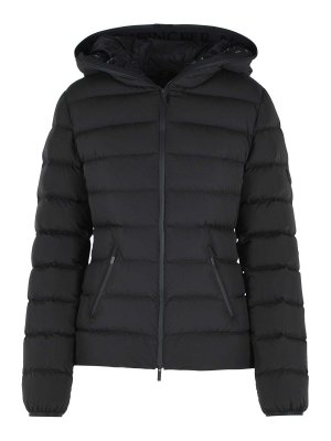 MONCLER: padded jackets - herbes' matt black polyester down jacket