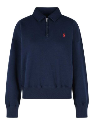 POLO RALPH LAUREN: Sudaderas y suéteres - Sudadera - Azul Oscuro