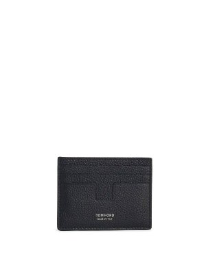 TOM FORD: portafogli - Portacarte in pelle nera
