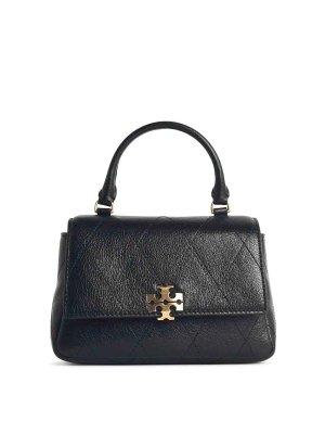 TORY BURCH: clutches - charlie matelass' black leather mini bag