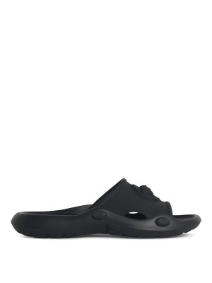 VERSACE: Loafers & Slippers - Black rubber slippers