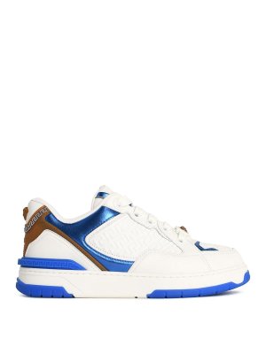VERSACE: trainers - biggie' white leather sneakers