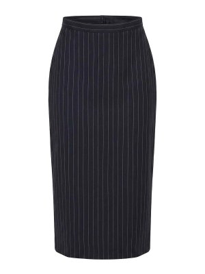 GIVENCHY: Knee length skirts & Midi - Midi Striped Wool Skirt