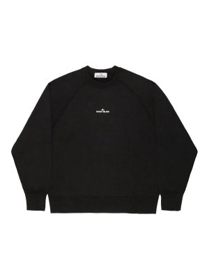 STONE ISLAND: crew necks - Crewneck Sweatshirt In Cotton Fleece