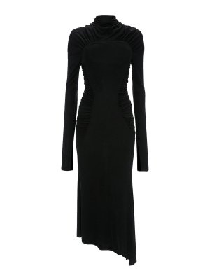 VICTORIA BECKHAM: maglia a collo alto e polo - Abito midi arricciato a collo alto