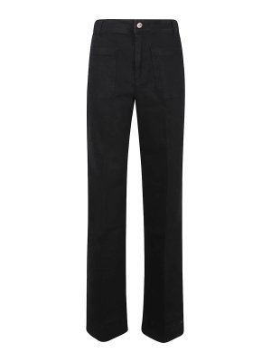 VICTORIA BECKHAM: jeans dritti, a sigaretta - Jeans elasticizzati Alina in nero lavato