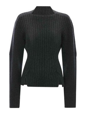 VICTORIA BECKHAM: Strickpullover mit Rundhalsausschnitt - Rundhalspullover - Grau