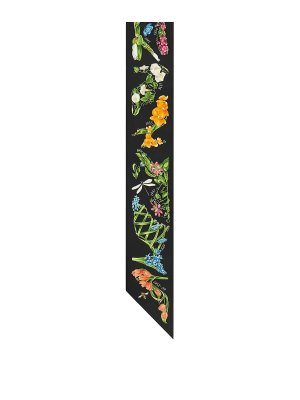 SALVATORE FERRAGAMO: belts - Eden Shoes Print Silk Mini Bandeau