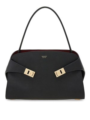 SALVATORE FERRAGAMO: shoulder bags - Hug Soft Medium Bicolor Shoulder Bag