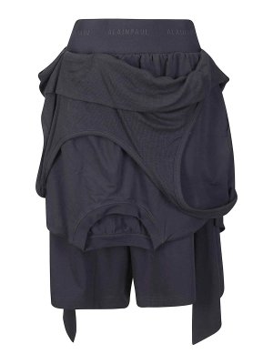 ALAINPAUL: トラウザーショーツ - ショートパンツ - 黒