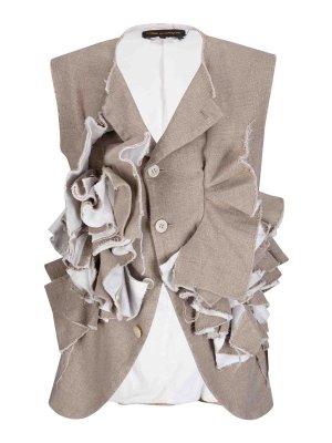 COMME DES GARCONS: ベスト＆チョッキ - ウェストコート/ジレ - ライトベージュ