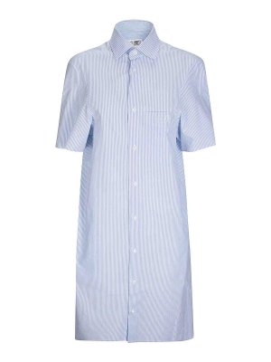 MM6 MAISON MARGIELA: Knielange Kleider - Knielanges Kleid - Blau