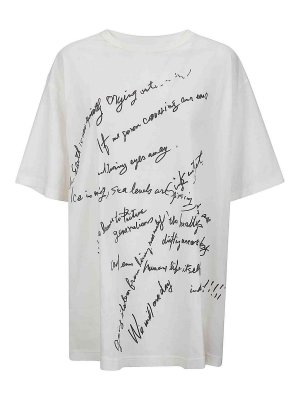 YOHJI YAMAMOTO: Tシャツ - Tシャツ - クリーム