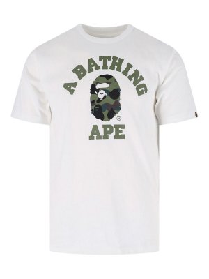 BAPE: t-shirts - 1st camo college t-shirt