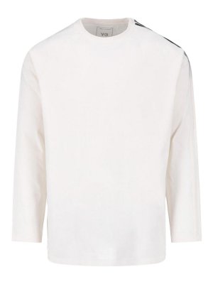 Y-3: t-shirts - gradient 3 stripes t-shirt