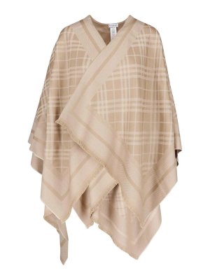 BURBERRY: casual jackets - Wool and cashmere cape