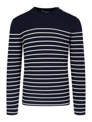 DOLCE & GABBANA: Pull col rond - Pull Col Rond - Bleu