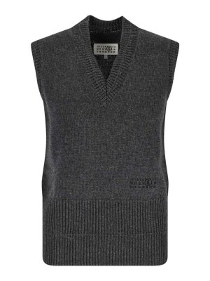 MM6 MAISON MARGIELA: gilet - Gilet in lana
