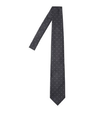 TOM FORD: cravatte e papillion - Cravatta a pois in seta