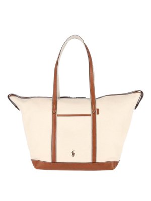 POLO RALPH LAUREN: Handtaschen - Shopper - Weiß