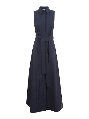 P.A.R.O.S.H.: Knielange Kleider - Knielanges Kleid - Blau
