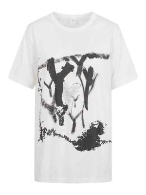 YOHJI YAMAMOTO: Tシャツ - Tシャツ - クリーム