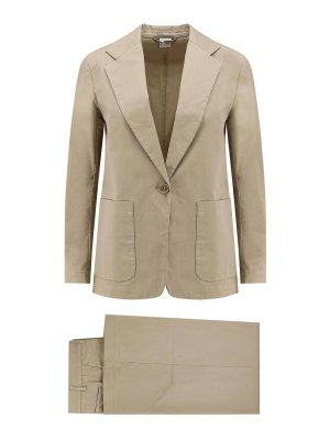 ASPESI: knee length dresses - Stretch cotton suit