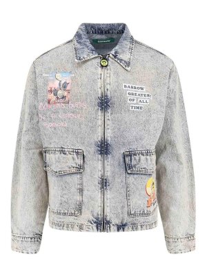 BARROW: blazers - Denim jacket with front print