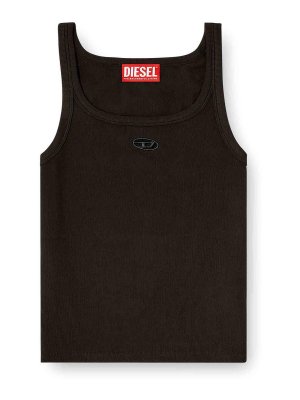 DIESEL: Top e canotte - Canotta t-wife-od in cotone a costine