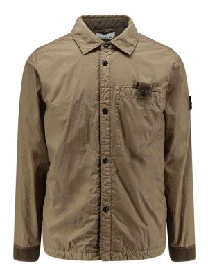STONE ISLAND: casual jackets - Nylon crinkle rep jacket in recycled nylon