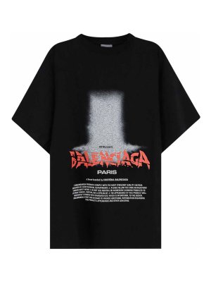 BALENCIAGA: Tシャツ - Tシャツ - 黒