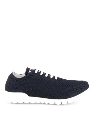 KITON: trainers - Knitted fabric sneakers with embroidered logo
