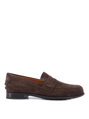 TOD'S: Loafers & Slippers - Suede loafers with side logo