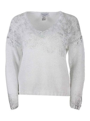 PLOUMANAC'H: Strickpullover mit Rundhalsausschnitt - Rundhalspullover - Weiß
