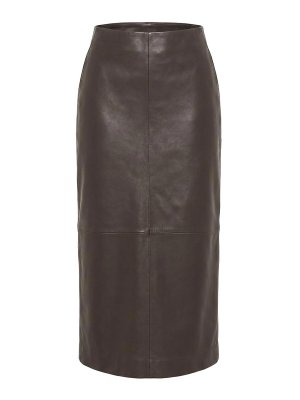 ALBERTA FERRETTI: Jupes en cuir - Jupe En Cuir - Marron