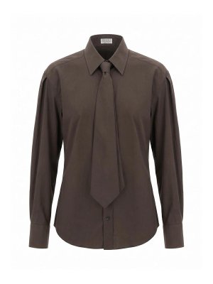 BRUNELLO CUCINELLI: シャツ - シャツ - ブラウン