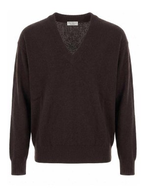 BRUNELLO CUCINELLI: Pull col rond - Pull Col Rond - Marron