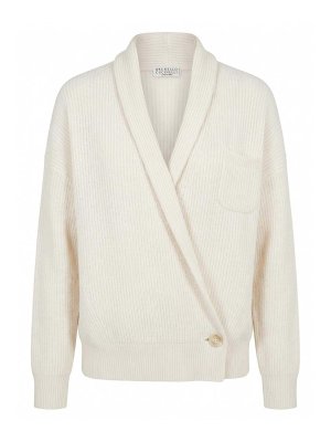 BRUNELLO CUCINELLI: Cardigans - Cardigan - Weiß