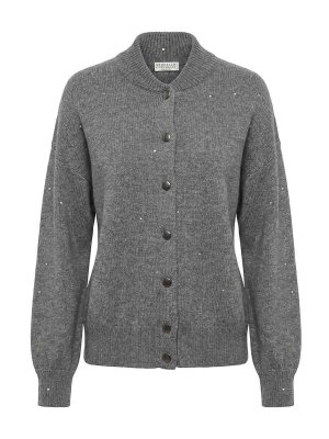 BRUNELLO CUCINELLI: Cárdigans - Cárdigan - Gris Oscuro