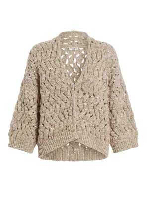 BRUNELLO CUCINELLI: Cardigans - Cardigan - Rosa