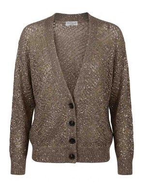 BRUNELLO CUCINELLI: Cardigans - Cardigan - Marron