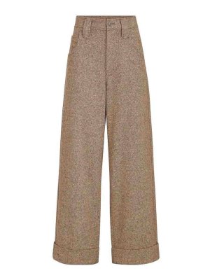 BRUNELLO CUCINELLI: カジュアルトラウザー - カジュアルパンツ - ベージュ