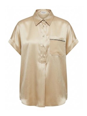 BRUNELLO CUCINELLI: Blusen - Bluse - Hellbeige
