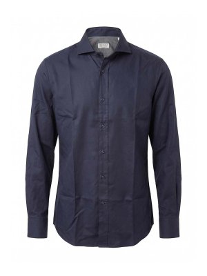 BRUNELLO CUCINELLI: シャツ - シャツ - ダークブルー
