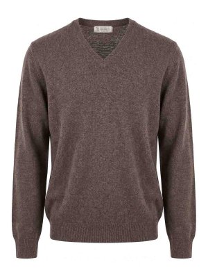 BRUNELLO CUCINELLI: Pull col rond - Pull Col Rond - Gris
